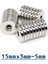 2 Adet 15X3 mm Havşa Delikli Çok Güçlü Neodyum Mıknatıs Magnet 5