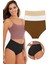 Kadın Fitilli Soft Renkler 3 Lü Yüksek Bel Külot Set - KTS4054 1