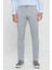 Erkek Gri Slim Fit Dar Kesim Yan Cep Pamuklu Esnek Chino Pantolon 1
