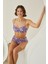 Renkli Bloom Lotus Straplez Tek Üst Bikini 1