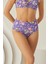 Renkli Bloom Yüksel Bel Tek Alt Bikini 1