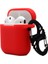 Apple Airpods Için Şarj KUTULU(2016)/(2019)/AIRPODS ve Kablosuz Şarj KUTULU(2019)2.5MM Kalınlaştırılmış Silikon Kılıf Koruyucu Kapak, 8 Şekilli Tokalı-Kırmızı (Yurt Dışından) 1