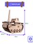 Haraketli Ahşap Oyuncak Tank | Kendin Yap Ahşap Oyuncak | Stem-A Eğitim Seti | Tank-Bot 2