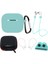 6 In 1 Apple Airpods Için 3 Taşınabilir Taşıma Çantası Kulaklık Silikon Kılıf Seti Kulakiçi Tutucu/anti-Kayıp Boyun Askısı-Nane Yeşili (Yurt Dışından) 1