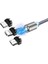 Ally 2m Magnetic-Miknatisli USB Sarj Kablosu 3 BASLIK(IPHONE+TYPE-C+MICRO-(1903) - KT3508-7837 1