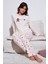 Desenli Regular Fit Bisiklet Yaka Uzun Kollu Pijama Takımı Bayan Pijama Takımı 65713312 2