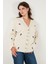 Oversize Fit Desenli V Yaka Triko Hırka Bayan Hırka 4616193 3
