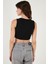 Slim Fit Kalp Yaka Düğmeli Kalın Askılı Crop Yelek Bayan Yelek 5865497 6