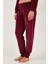 Standart Fit Bisiklet Yaka Yumuşak Kadife Pijama Takımı Bayan Pijama Takımı 6094202 5