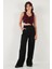 Slim Fit Kalp Yaka Düğmeli Kalın Askılı Crop Yelek Bayan Yelek 5865497 2