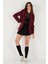 Standart Fit Mono Yaka Desenli Astar Detaylı Blazer Ceket Bayan Ceket 6524003 4