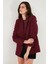 Standart Fit Mono Yaka Desenli Astar Detaylı Blazer Ceket Bayan Ceket 6524003 5