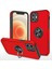 iPhone 12 Mini Kılıf Elit Yüzüklü Kapak - Kırmızı - KT7923-3020 1