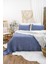 HB&Victory Müslin %100 Pamuk 4 Katlı Yatak Örtüsü İndigo Renk Tek Kişilik 160X230 Cm. 7