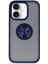 iPhone 16 Kılıf Montreal Yüzüklü Silikon Kapak - Lacivert - KT9007-4778 1