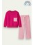 Kız Çocuk Sweatshirt ve Pantolon Takımı – Pembe Çizgili 2-10 Yaş 12016 1
