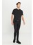 Erkek Siyah Ekstra Slim Fit Dar Kesim Rıss Pamuklu Esnek Denim Jean Kot Pantolon 6