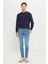 Erkek Açık Mavi Ekstra Slim Fit Dar Kesim Rıss Pamuklu Esnek Denim Jean Kot Pantolon 2