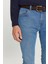 Erkek Açık Mavi Ekstra Slim Fit Dar Kesim Rıss Pamuklu Esnek Denim Jean Kot Pantolon 4