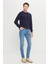 Erkek Açık Mavi Ekstra Slim Fit Dar Kesim Rıss Pamuklu Esnek Denim Jean Kot Pantolon 3