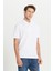 ALTINYILDIZ CLASSICS Erkek Beyaz %100 Pamuk Kıvrılmaz Polo Yaka Slim Fit Dar Kesim Tişört 1