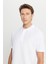 ALTINYILDIZ CLASSICS Erkek Beyaz %100 Pamuk Kıvrılmaz Polo Yaka Slim Fit Dar Kesim Tişört 6
