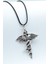 Kılıç Yılan Yarasa Gümüş Kaplama Deri İp Kolye 1