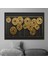3D Metalik Etkili Modern Duvar Sanatı, Soyut Poster, Altın Efektli Trend Kanvas 6