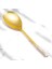 Desenli Gold Servis Kaşığı, 304 Kalite 18/10 Paslanmaz Çelik, Sunum Masa Sofra Yemek Servis Kaşığı (Beyaz) 1