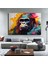 Soyut Graffiti Maymunu, Mizahi Gorilla Kanvası, Renkli Hayvan Duvar Dekoru 3