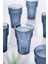 Akrilik Lacivert Tekli Uzun Bardak & Su Meşrubat Bardağı 400 ml ( Cam Değildir ) 3