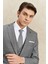 ALTINYILDIZ CLASSICS Erkek Gri Slim Fit Dar Kesim Mono Yaka Kareli Yelekli Klasik Takım Elbise 4