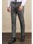 ALTINYILDIZ CLASSICS Erkek Gri Slim Fit Dar Kesim Mono Yaka Kareli Yelekli Klasik Takım Elbise 8