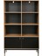 Madrid 6 Bölmeli & Çekmeceli Kitaplık - Büfeceviz-Siyah 110X40X154.5 cm 1