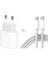 35W Apple İphone 15 - 16 - Pro - Pro Max Type-C to Type-C Hızlı Şarj Aleti Seti Kablo ve Adaptör 1