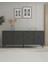 KA1802A - Yuka Lazer Desenli Konsol , Tv Sehpası , Çok Amaçlı Dolap 180CM Antrasit 1