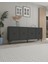 KA1802A - Yuka Lazer Desenli Konsol , Tv Sehpası , Çok Amaçlı Dolap 180CM Antrasit 2