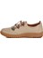 Bej Hakiki Deri Ortopedik Taban Kadın Günlük Ayakkabı 401 Z 2