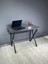 Buse Çalışma Masası Ofis Bilgisayar Masası + Katlanır Sandalyeli 103 cm Metal Siyah Ayak 2