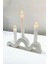 Modern Dalga Tasarımlı 3’lü Beton Mumluk Şamdan - Dekoratif El Yapımı Masa Üstü Mumluk 1
