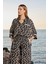 Kadın Balık Desenli Truvakar Kollu Gömlek Yaka Alt Üst Takım 25033 4