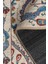 Nora Krem / Mavi Vintage Dokulu Geometrik Desenli Dokuma Tabanlı Şönil Halı Al 479 5