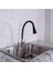 Esnek Silikon Musluk Başlığı - Kıvrılabilir ve Oynar Başlıklı, Musluk Uzatma Aparatı | Mutfak ve Banyo Bataryaları Için Ayarlanabilir Su Yönlendirici 52 cm Siyah 2
