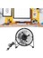 Masa Üstü Metal USB Mini Fan - Sessiz Soğutucu Vantilatör - 13.5 cm Çaplı 4 Alüminyum Kanatlı - Ayarlanabilir Açılı Masa Fanı - 5V 2.5W Güç - USB Girişli Mini Klima Fan - Ofis, Ev, Laptop 1