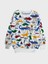 Erkek Çocuk Pamuklu Beyaz Dinozor Desenli Uzun Kollu Mevsimlik Pijama Takımı 5