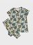Erkek Çocuk %100 Pamuklu Gri Araba Desenli Kısa Kollu Altı Uzun Yazlık Pijama Takımı 1