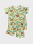 Erkek Çocuk %100 Pamuklu Yeşil Dinozor Desenli Kısa Kollu Şortlu Yazlık Pijama Takımı 1