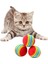 Bfs 3lü Gökkuşağı Sünger Kedi Köpek Çiğneme Oyun Topu 4,2 cm 7