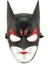 Kırmızı Gözlü Siyah Batman Maske - Lastikli Batgirl Maskesi 28X17 cm 2