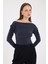 Füme Kayık Yaka Kol Büzgülü Bluz 2433 2